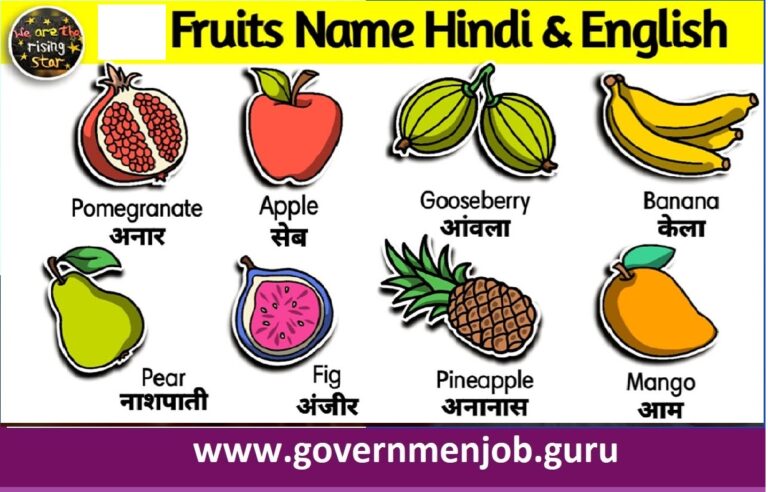 fruits name in hindi