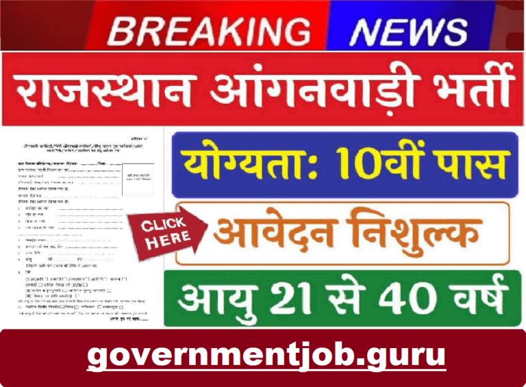 Rajasthan Anganwadi Vacancy 2025