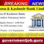 J&K Bank Apprentice Vacancy 2025