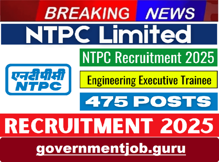 NTPC Limited Engineering Executive Trainee Recruitment 2025