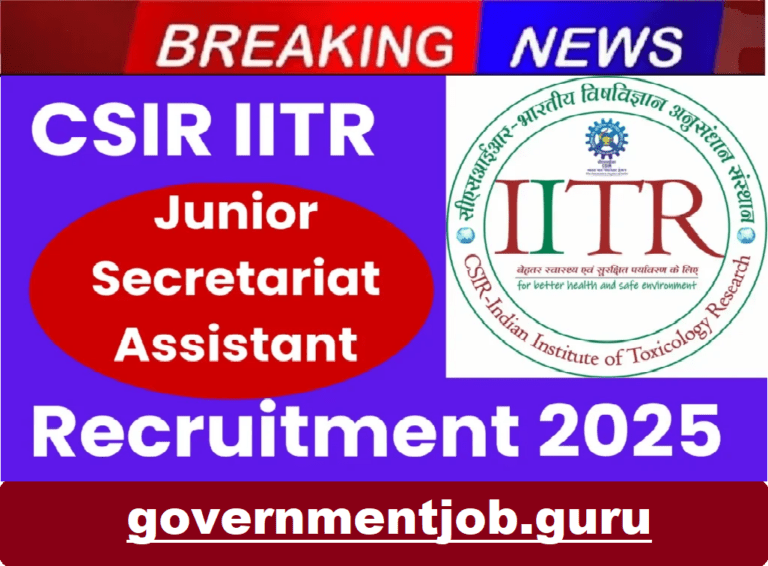 CSIR IITR JSA Recruitment 2025