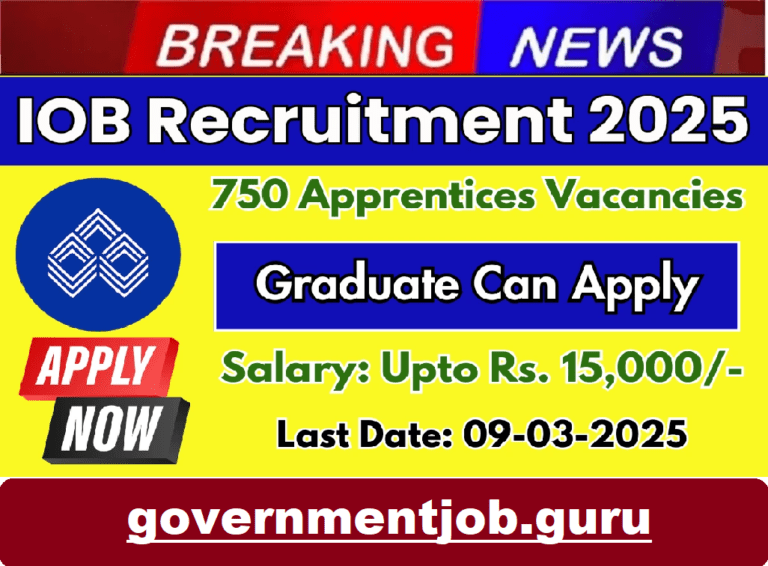 IOB Apprentices Recruitment 2025