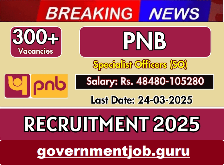 PNB SO Recruitment 2025