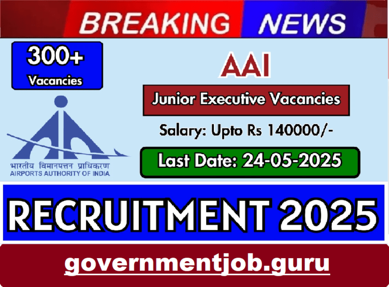 AAI Junior Executive ATC Recruitment 2025