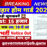 Bihar Police Home Guard Recruitment 2025